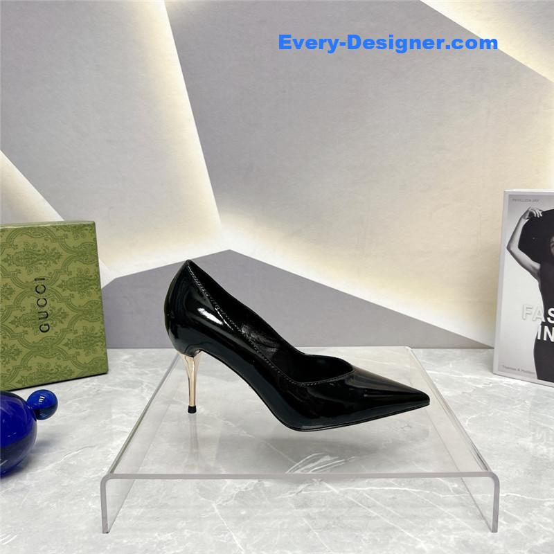 Gvc*1 pointed toe metal high-heeled shoes