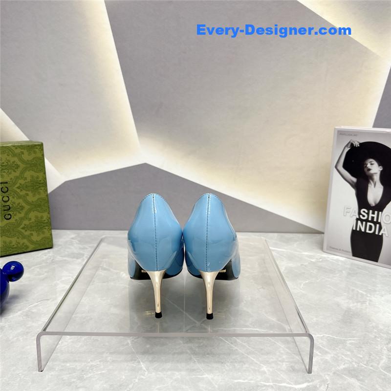 Gvc*1 pointed toe metal high-heeled shoes