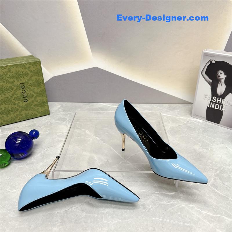 Gvc*1 pointed toe metal high-heeled shoes
