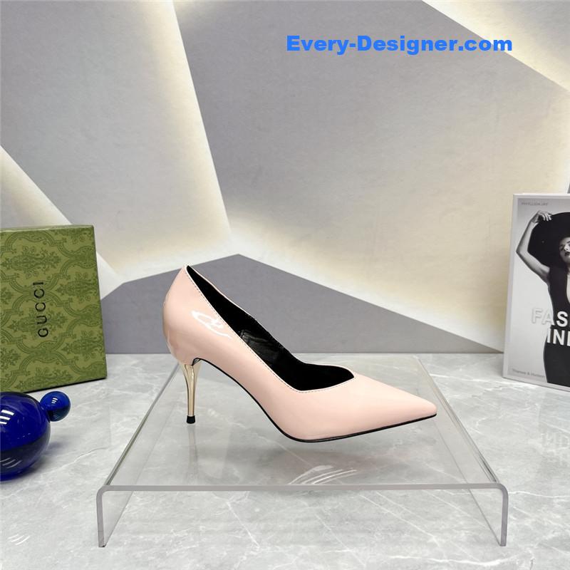 Gucci pointed toe metal high-heeled shoes