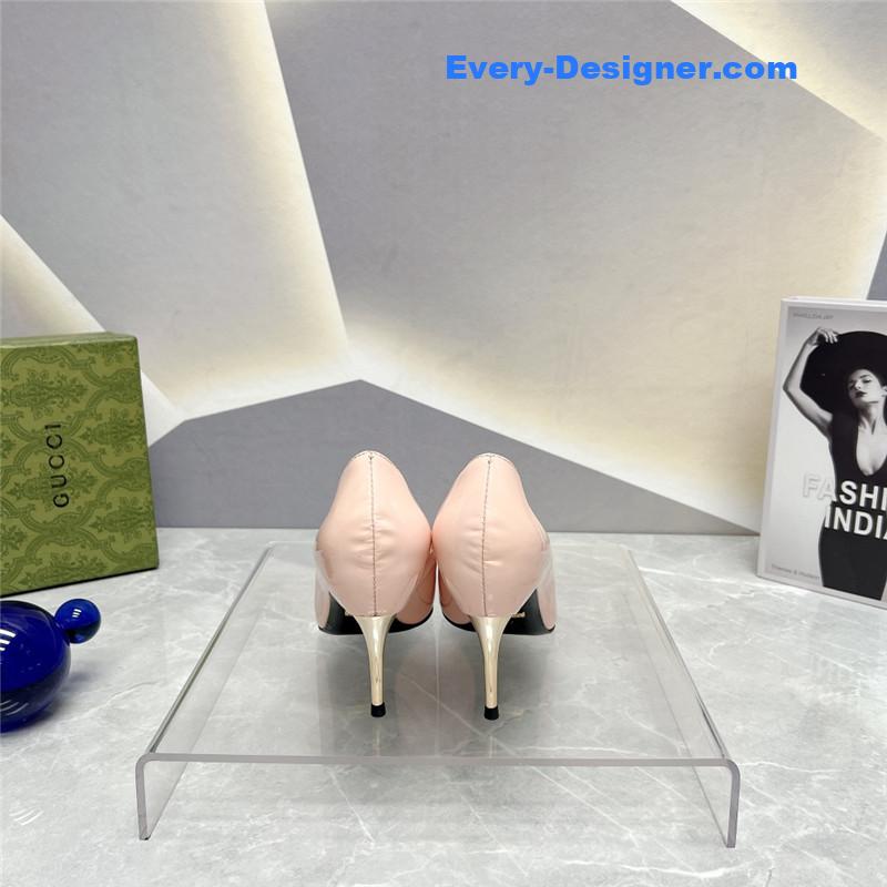 Gucci pointed toe metal high-heeled shoes