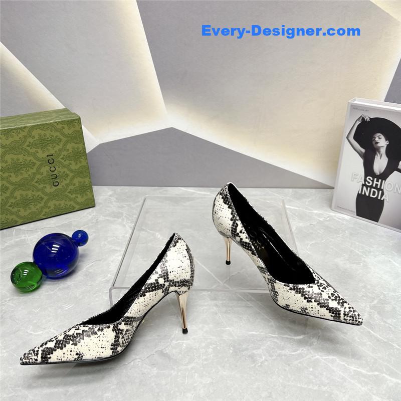 Gvc*1 pointed toe metal high-heeled shoes