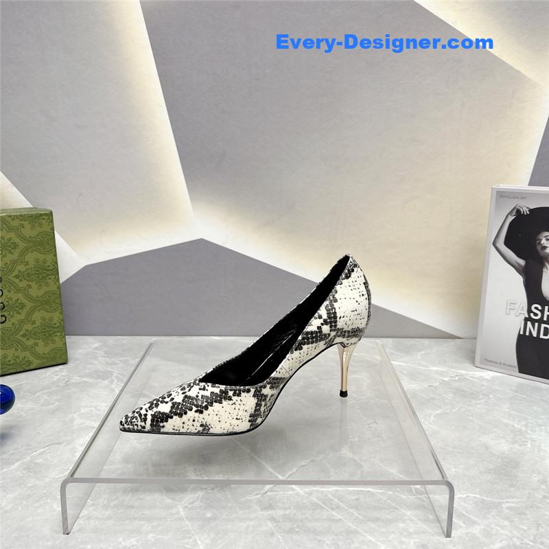 Gvc*1 pointed toe metal high-heeled shoes