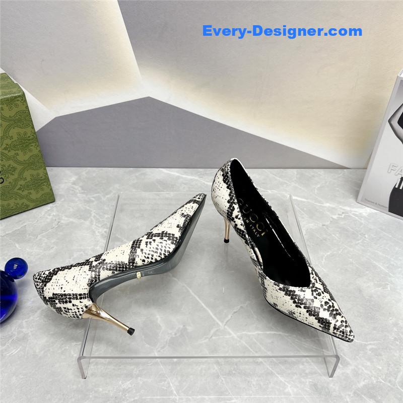 Gvc*1 pointed toe metal high-heeled shoes