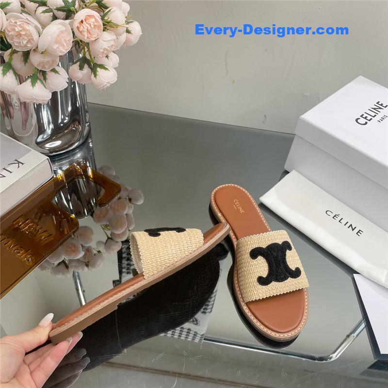 Ce1i*e new arc de triomphe retro roman slippers