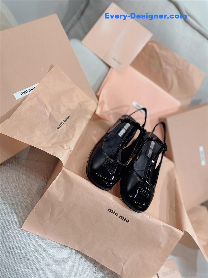 miumiu spring summer patent leather strap high heels