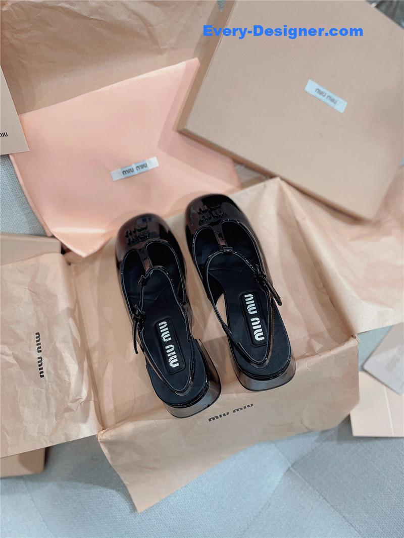 miumiu spring summer patent leather strap high heels