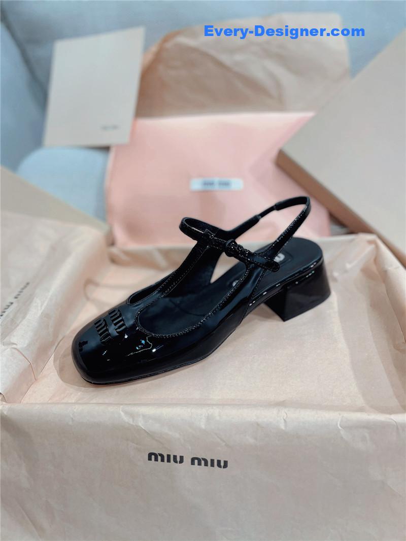 miumiu spring summer patent leather strap high heels