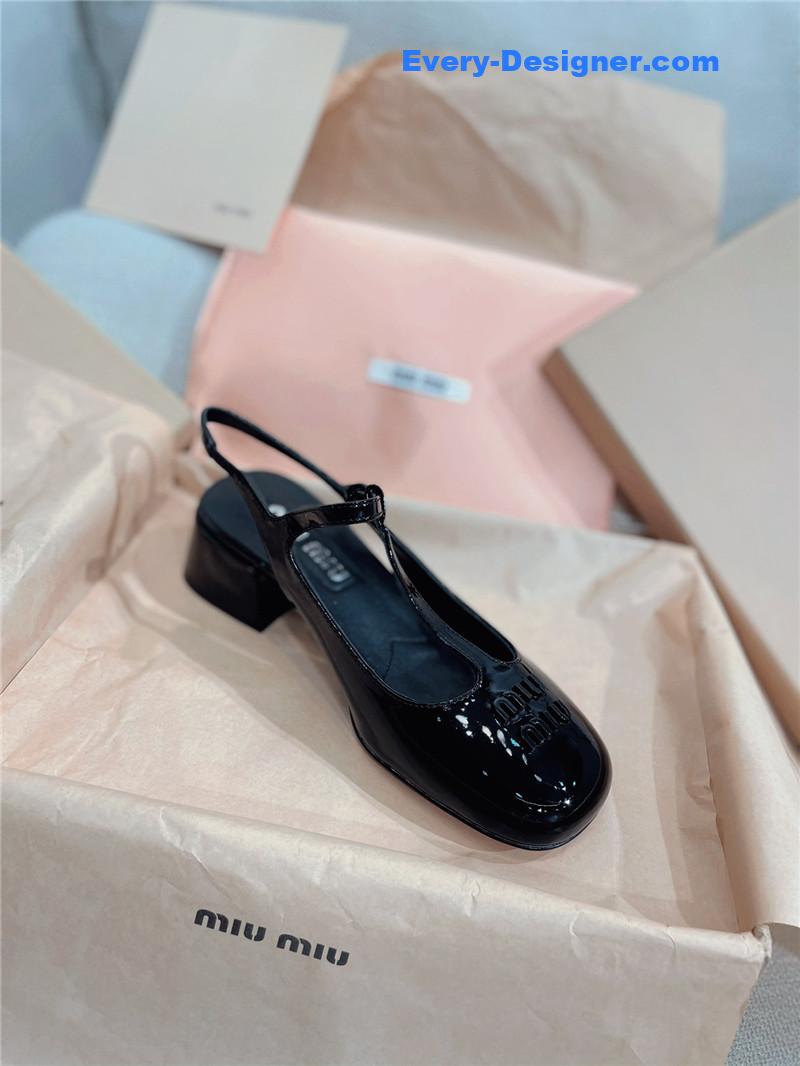 miumiu spring summer patent leather strap high heels