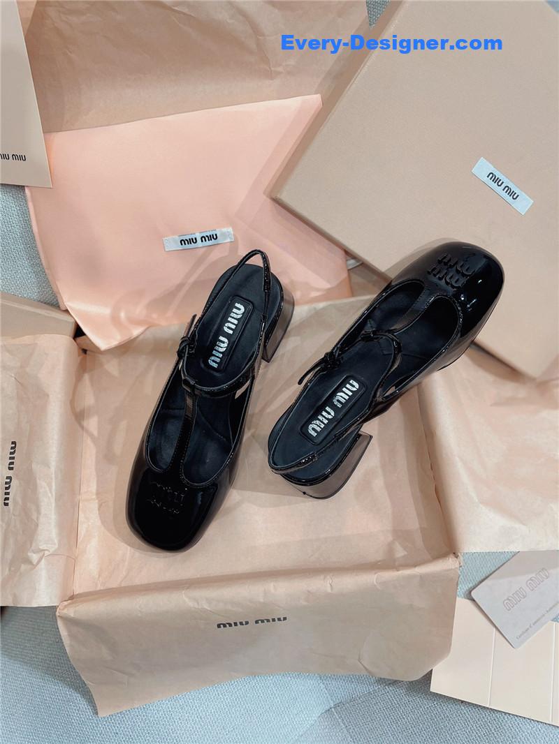 miumiu spring summer patent leather strap high heels