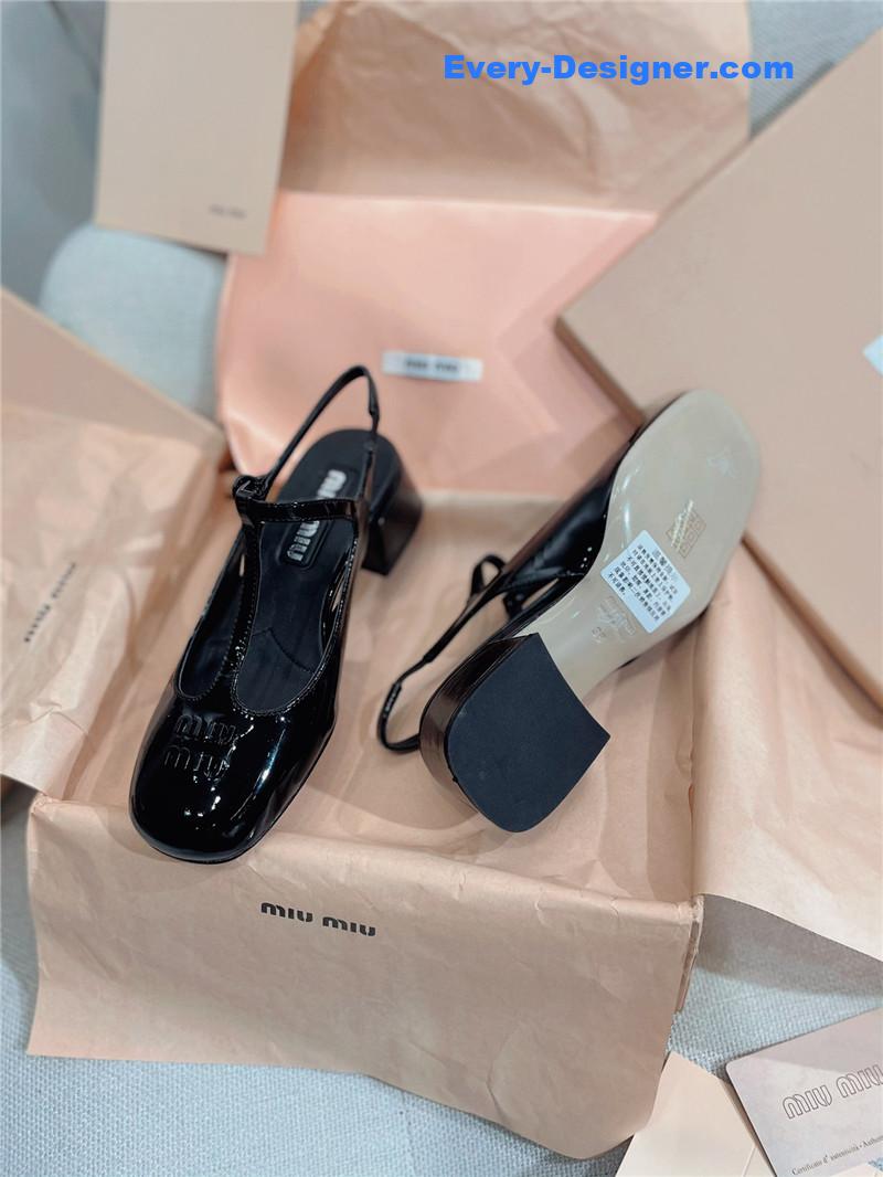 miumiu spring summer patent leather strap high heels