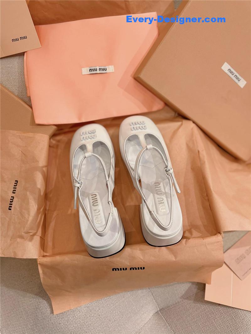 M1um1u spring summer patent leather strap high heels