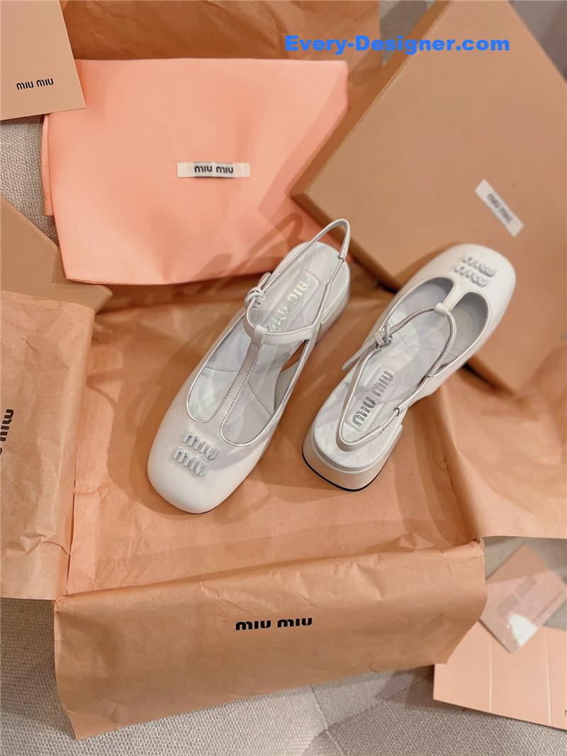 M1um1u spring summer patent leather strap high heels