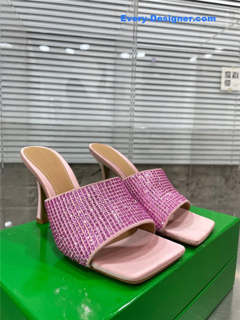 Bottega Veneta new square diamond slippers