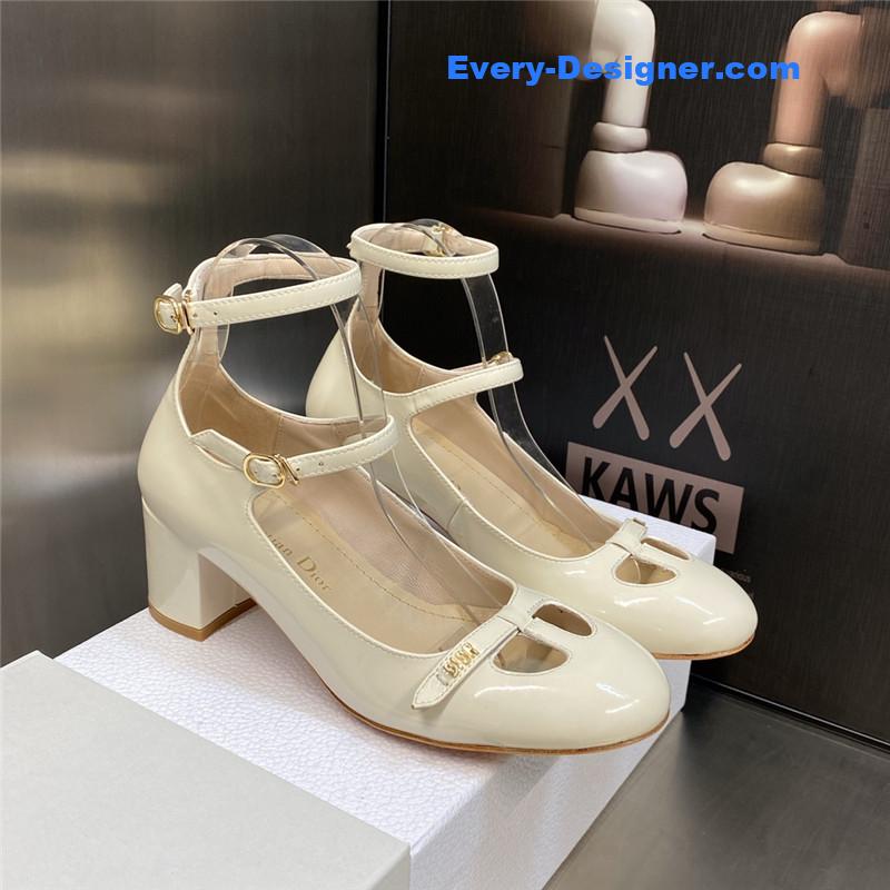 dior retro roman style low heel doll women’s shoes