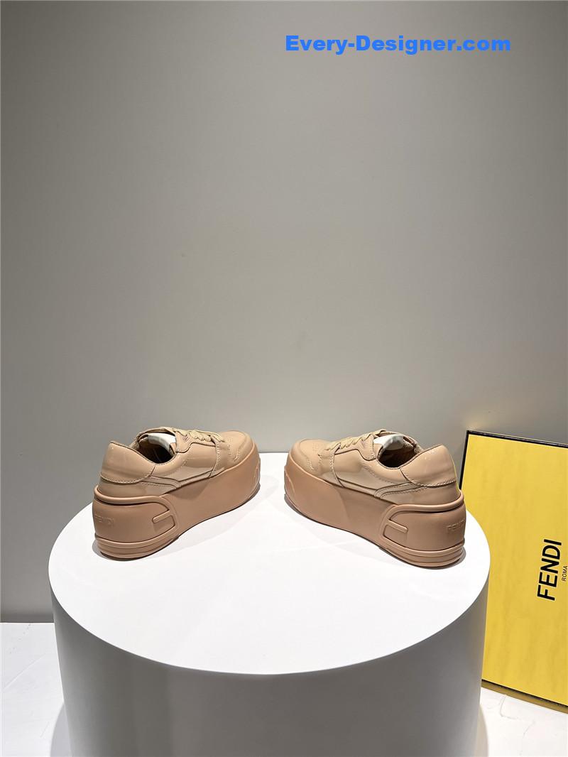 f**di platform shoes in S*per soft patent leather