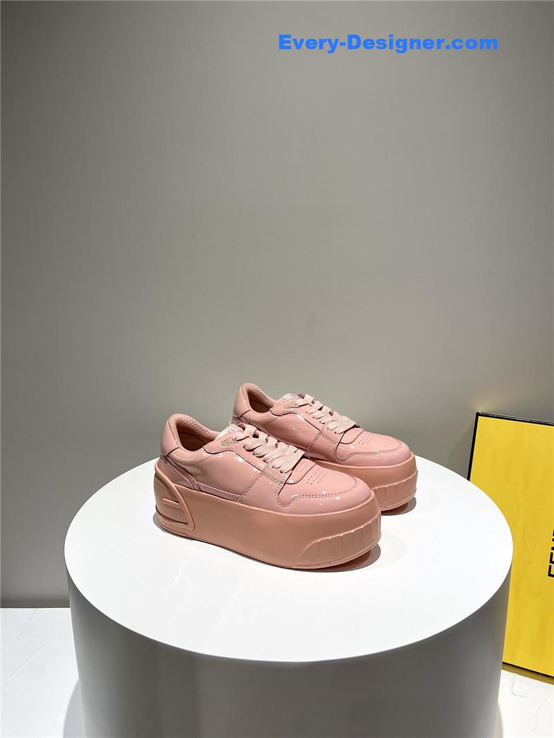 f**di platform shoes in S*per soft patent leather