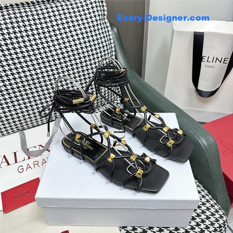 valentino roman flat sandals