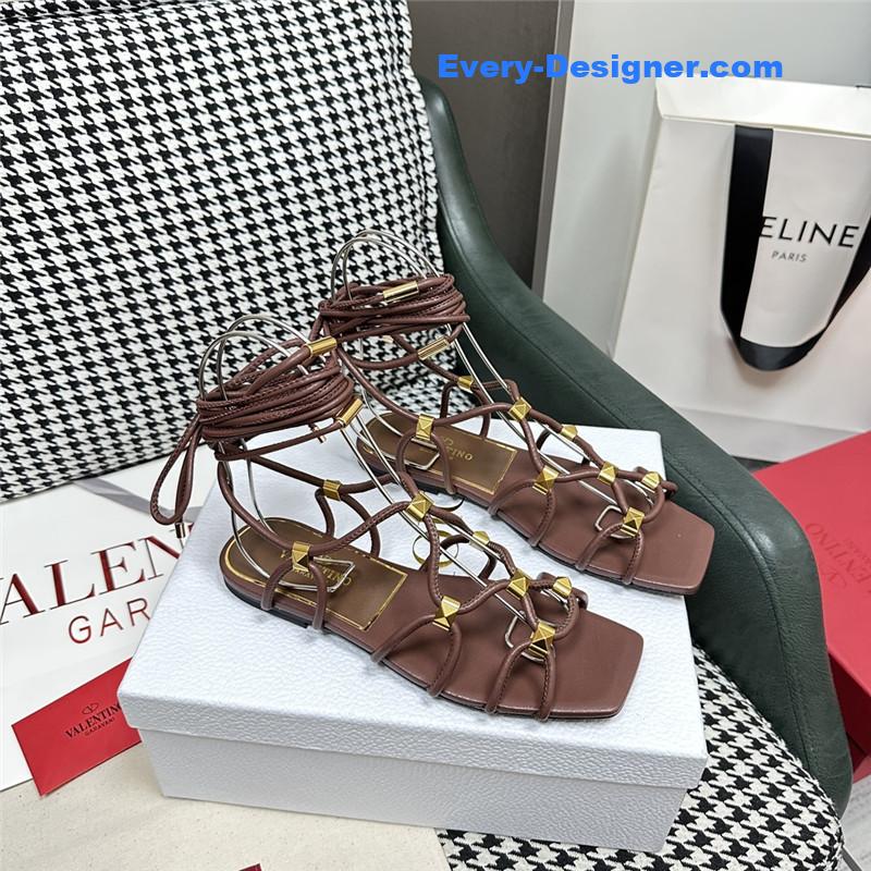 valentino roman flat sandals