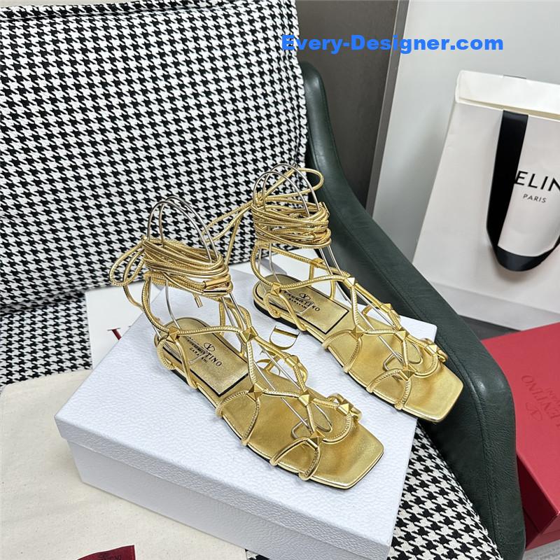 valentino roman flat sandals
