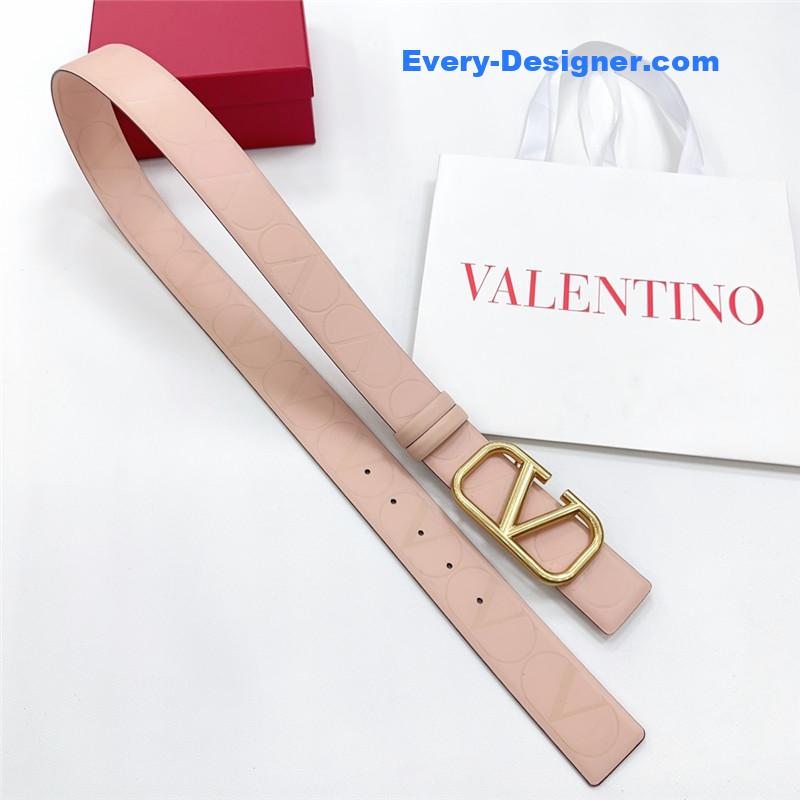 Va1e*ntin0 new double-sided top layer cowhide belt