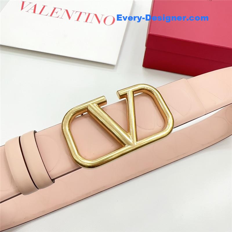 Va1e*ntin0 new double-sided top layer cowhide belt