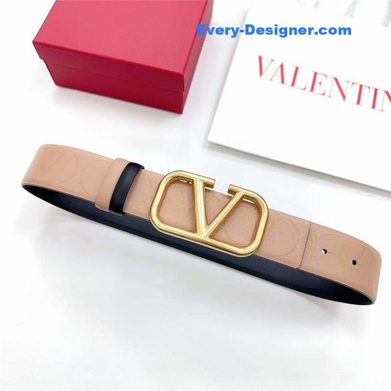 Va1e*ntin0 new double-sided top layer cowhide belt