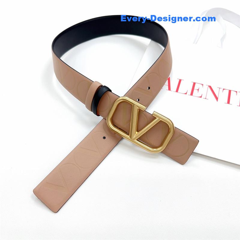 Va1e*ntin0 new double-sided top layer cowhide belt