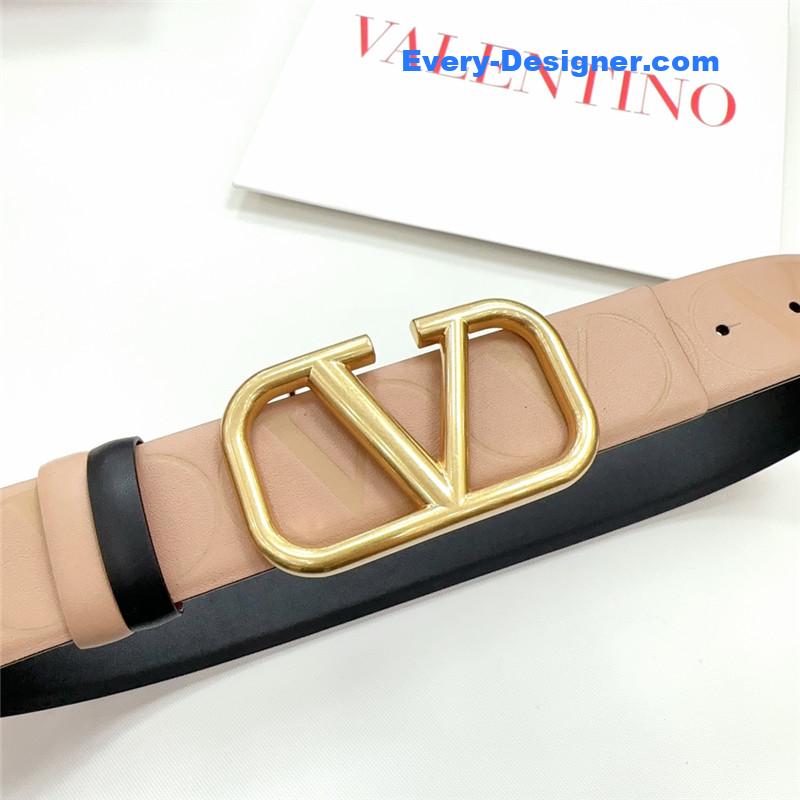 Va1e*ntin0 new double-sided top layer cowhide belt