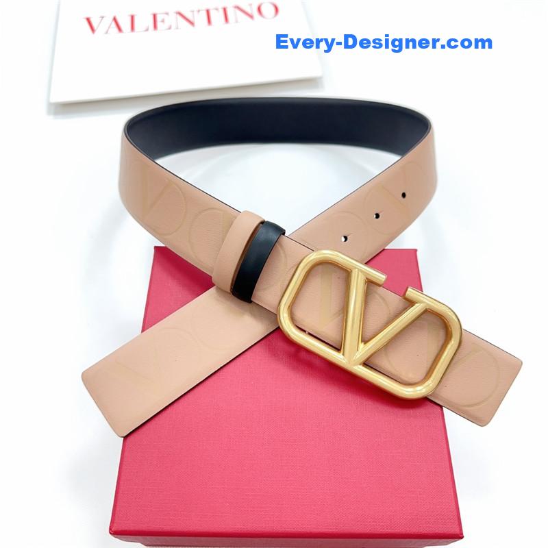 Va1e*ntin0 new double-sided top layer cowhide belt