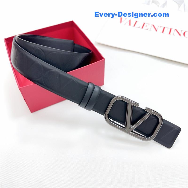 Va1e*ntin0 new double-sided top layer cowhide belt
