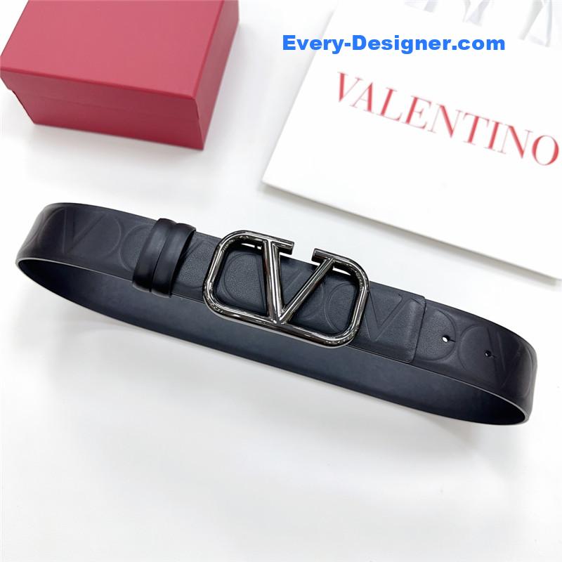 Va1e*ntin0 new double-sided top layer cowhide belt