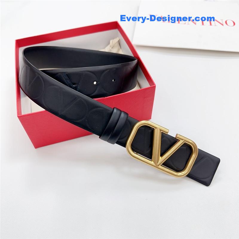 Va1e*ntin0 new double-sided top layer cowhide belt