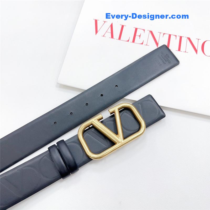 Va1e*ntin0 new double-sided top layer cowhide belt