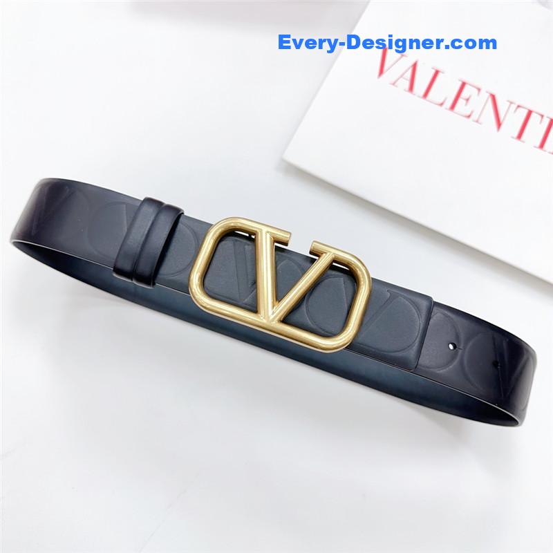 Va1e*ntin0 new double-sided top layer cowhide belt