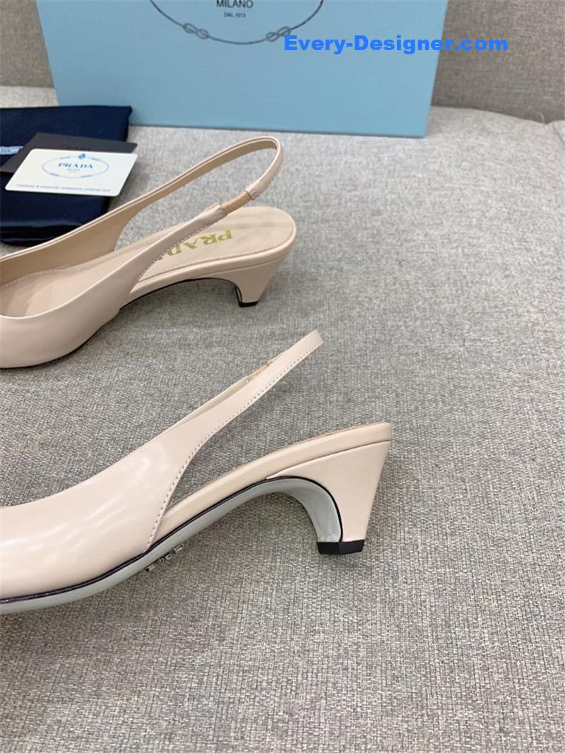 Pra*a catwalk new cat heel origami back empty shoes