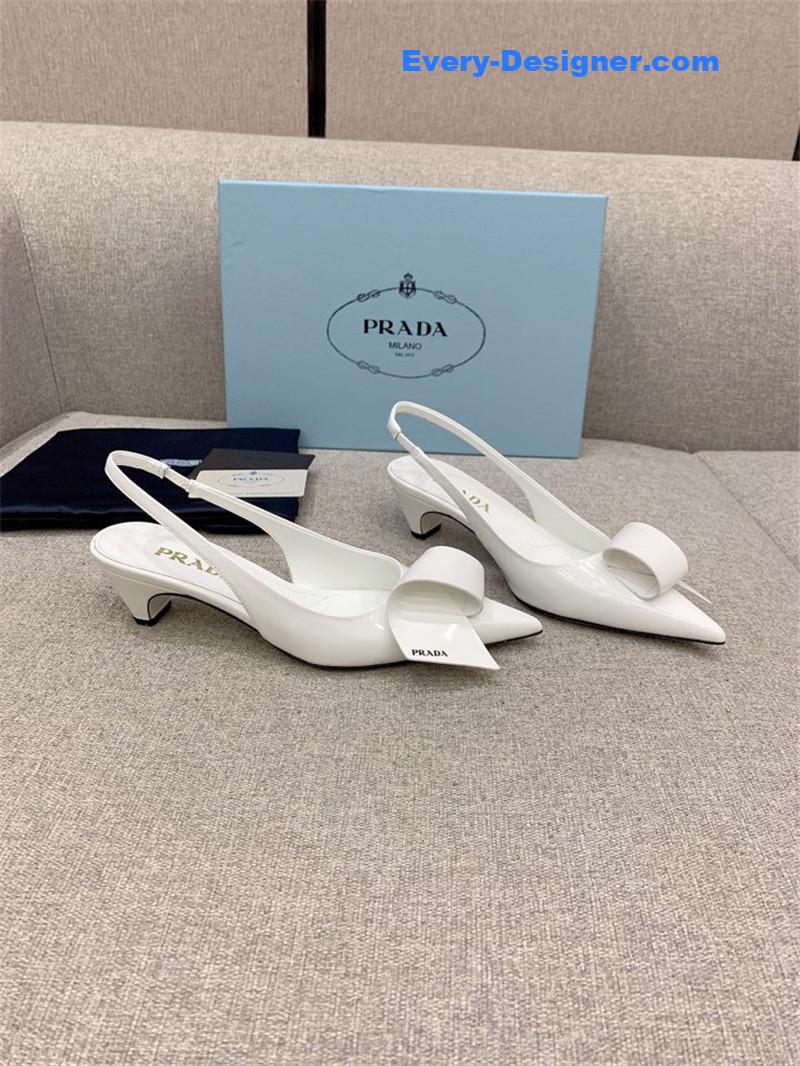 prada catwalk new cat heel origami back empty shoes