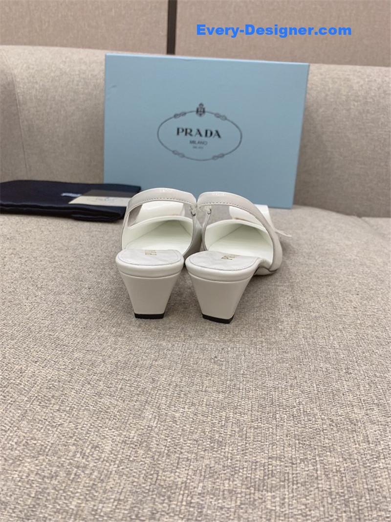 Pra*a catwalk new cat heel origami back empty shoes