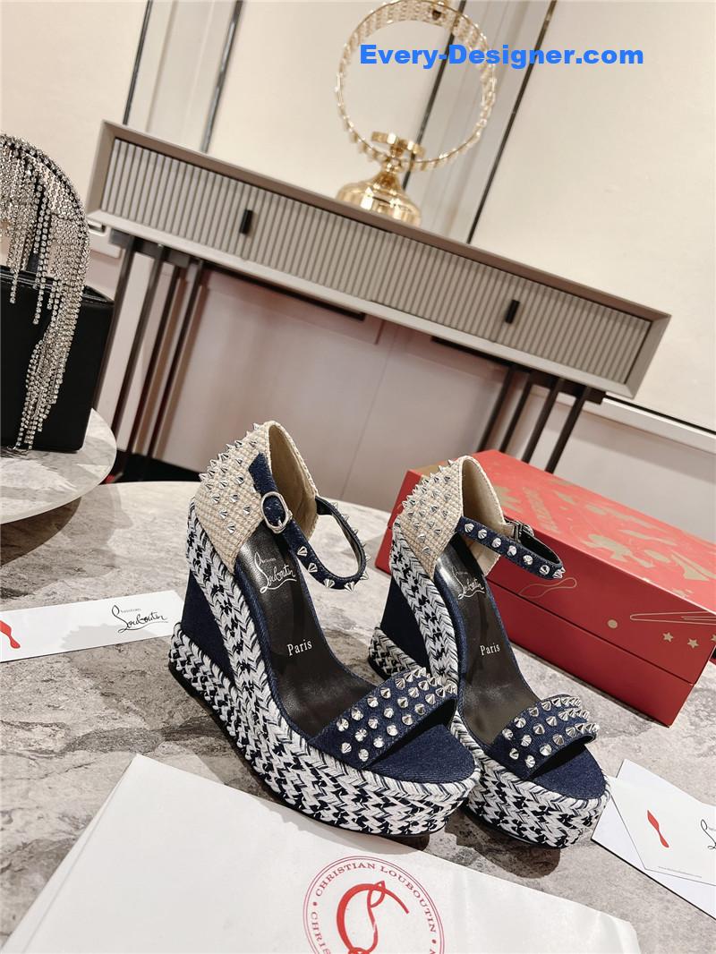 christian louboutin mafaldina zeppa wedge sandals