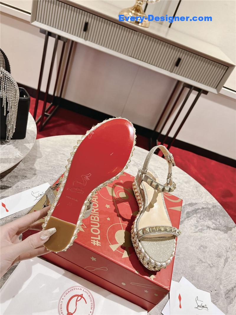 Chr1st1an louboutin wedge sandals