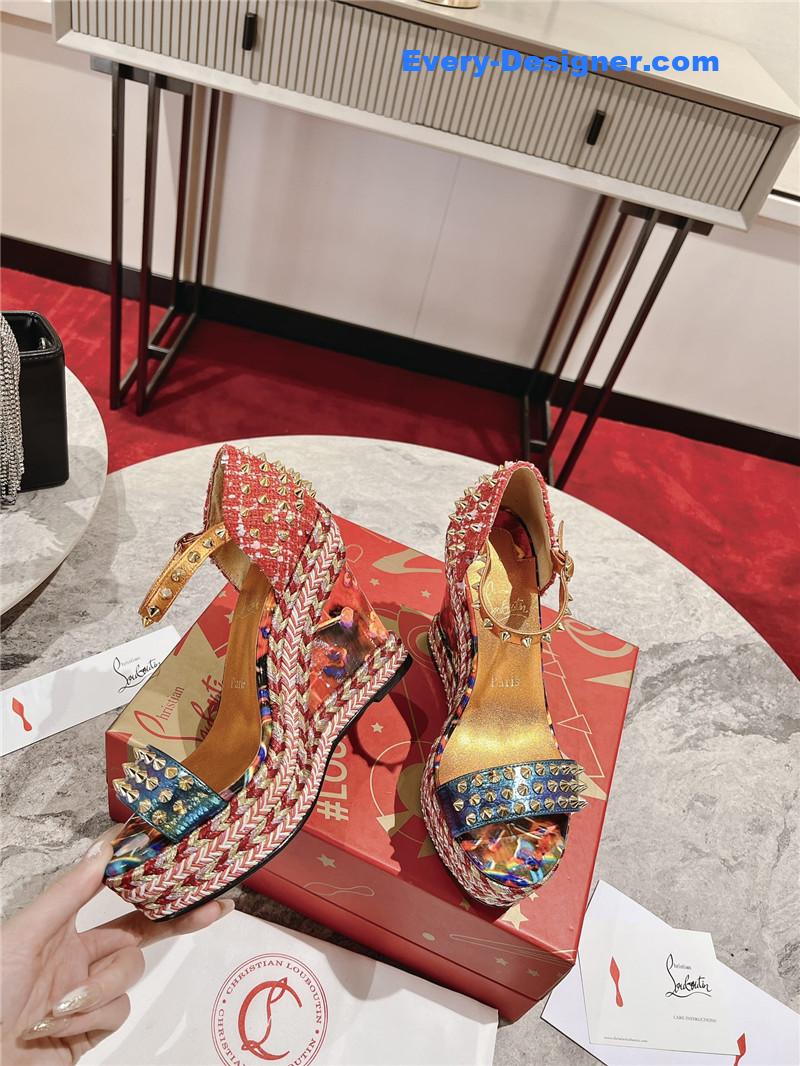 Chr1st1an louboutin mafaldina zeppa wedge sandals