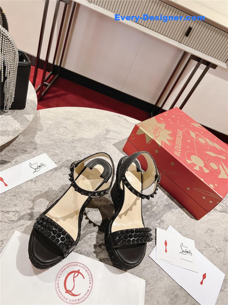 Chr1st1an louboutin mafaldina zeppa wedge sandals