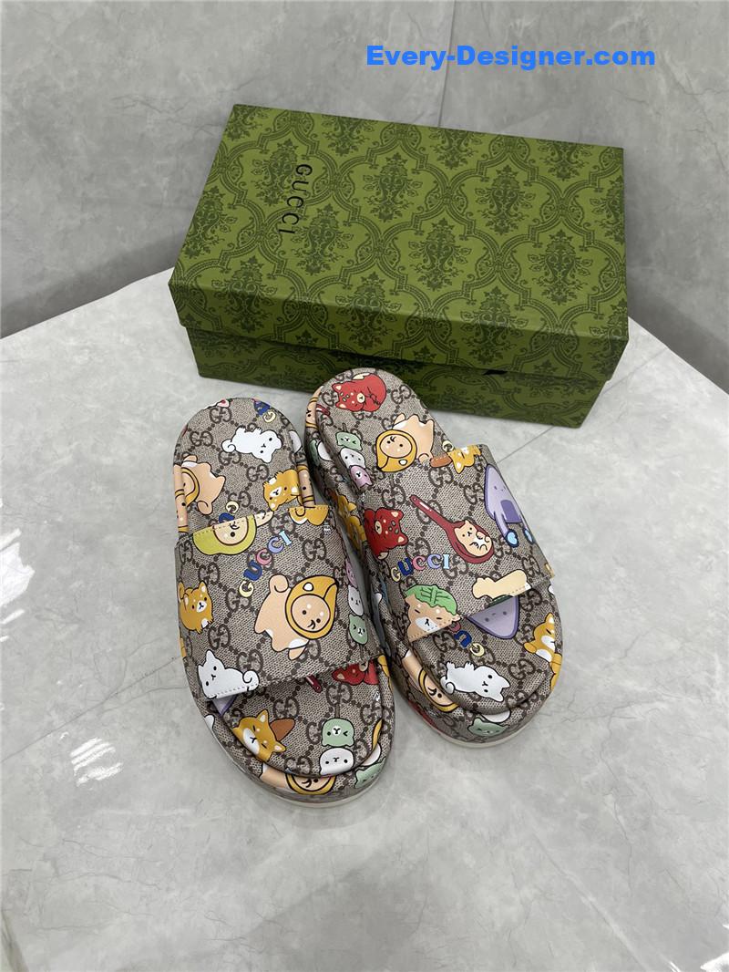 Gvc*1 new animal graffiti platform slippers