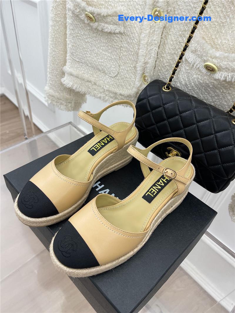 CC wedge platform sandals