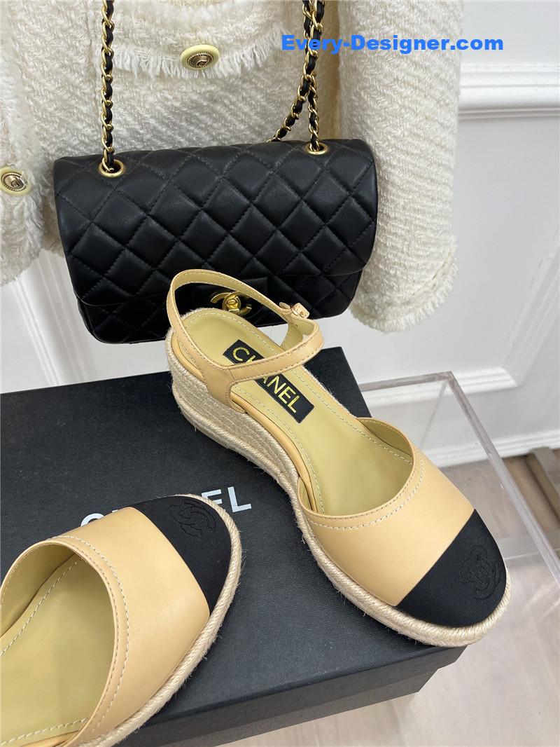 CC wedge platform sandals