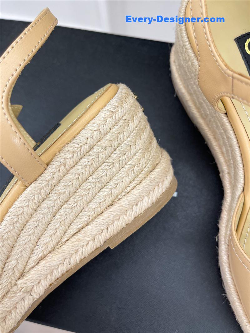 CC wedge platform sandals