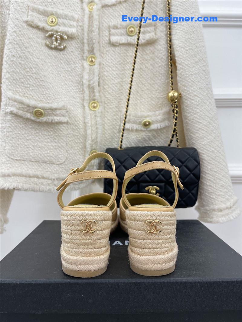 CC wedge platform sandals