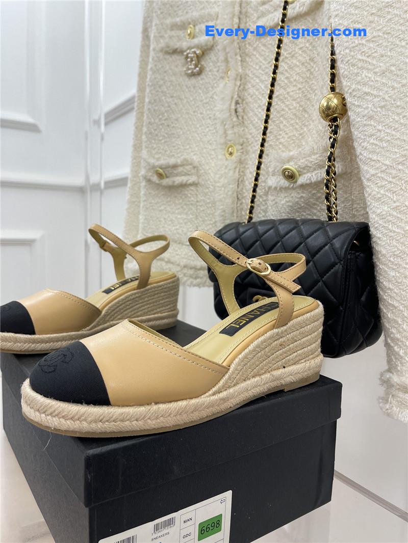 CC wedge platform sandals