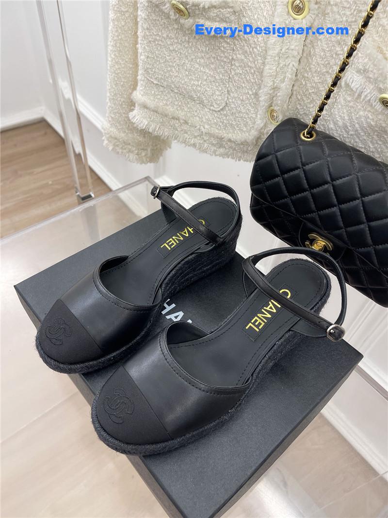 CC wedge platform sandals