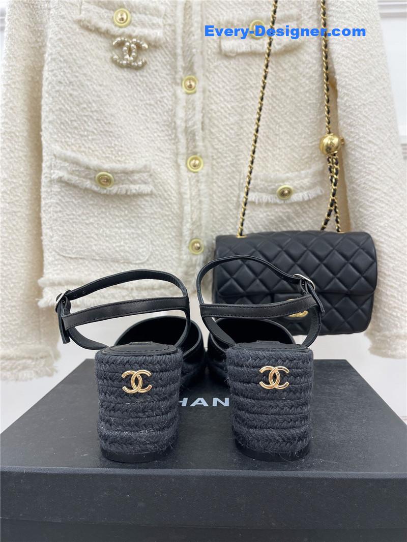 CC wedge platform sandals